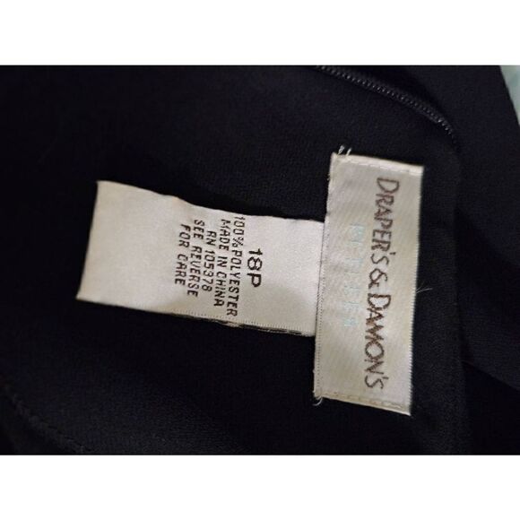 Draper's & Damon's black long sleeved dress. Size 18P. - Picture 3 of 3